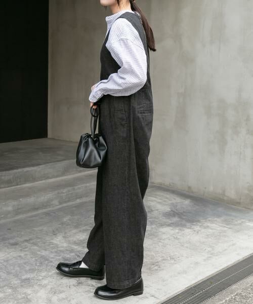 URBAN RESEARCH DOORS / アーバンリサーチ ドアーズ サロペット・オールインワン | FORK&SPOON　綿麻デニムオールインワン | 詳細2