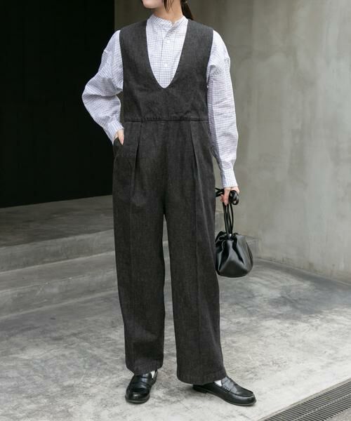 URBAN RESEARCH DOORS / アーバンリサーチ ドアーズ サロペット・オールインワン | FORK&SPOON　綿麻デニムオールインワン | 詳細5