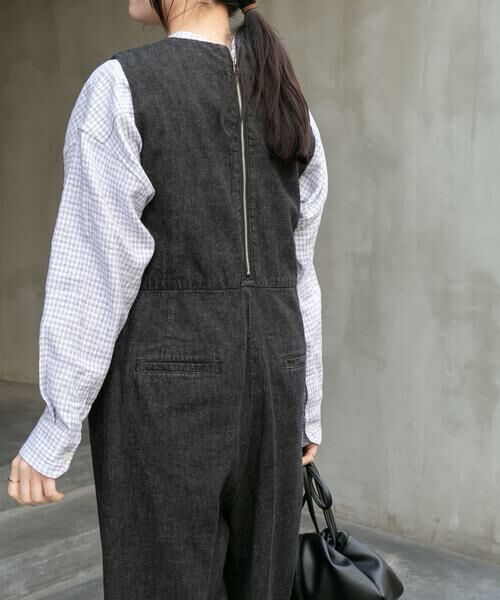 URBAN RESEARCH DOORS / アーバンリサーチ ドアーズ サロペット・オールインワン | FORK&SPOON　綿麻デニムオールインワン | 詳細6