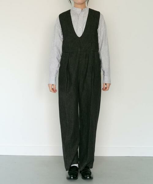 URBAN RESEARCH DOORS / アーバンリサーチ ドアーズ サロペット・オールインワン | FORK&SPOON　綿麻デニムオールインワン | 詳細8