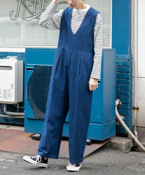 URBAN RESEARCH DOORS / アーバンリサーチ ドアーズ サロペット・オールインワン | FORK&SPOON　綿麻デニムオールインワン | 詳細13