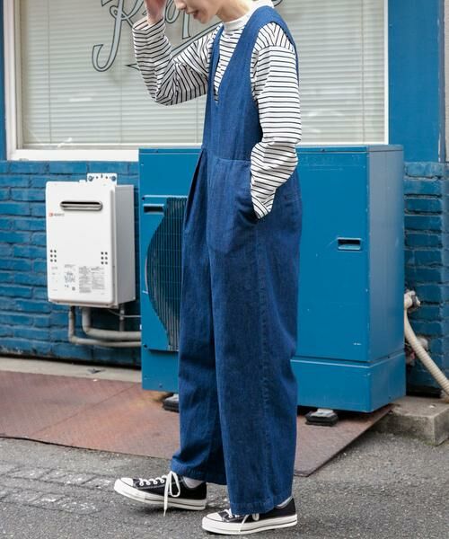 URBAN RESEARCH DOORS / アーバンリサーチ ドアーズ サロペット・オールインワン | FORK&SPOON　綿麻デニムオールインワン | 詳細14