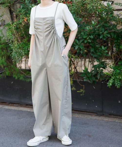 URBAN RESEARCH DOORS / アーバンリサーチ ドアーズ サロペット・オールインワン | FORK&SPOON　サイドギャザーサロペット | 詳細7