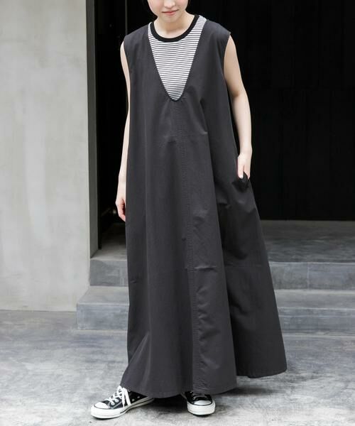 URBAN RESEARCH DOORS / アーバンリサーチ ドアーズ ワンピース | FORK&SPOON　テントラインUネックワンピース | 詳細12