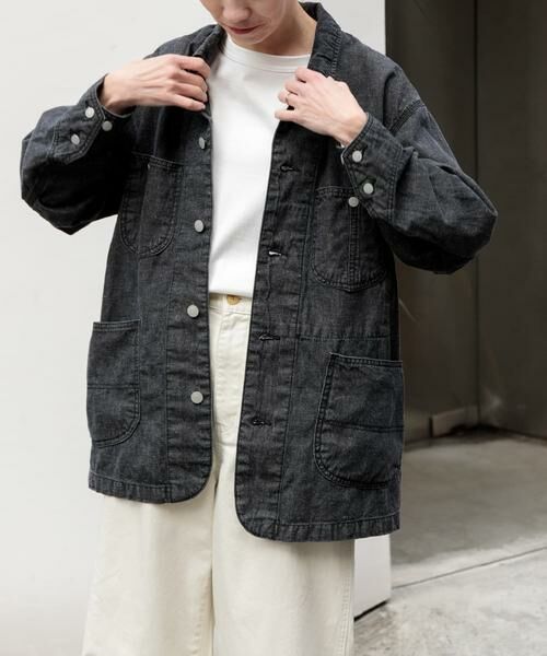 URBAN RESEARCH DOORS / アーバンリサーチ ドアーズ その他アウター | FORK&SPOON　綿麻デニムカバーオール | 詳細1