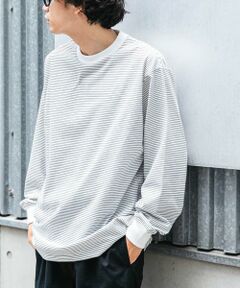 URBAN RESEARCH DOORS / アーバンリサーチ ドアーズ Tシャツ | FORK&SPOON　プレーティングボーダーロングスリーブTシャツ