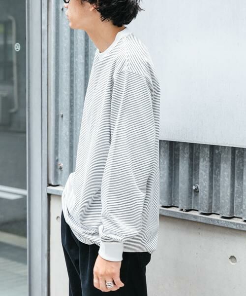 URBAN RESEARCH DOORS / アーバンリサーチ ドアーズ Tシャツ | FORK&SPOON プレーティングボーダーロングスリーブTシャツ | 詳細1