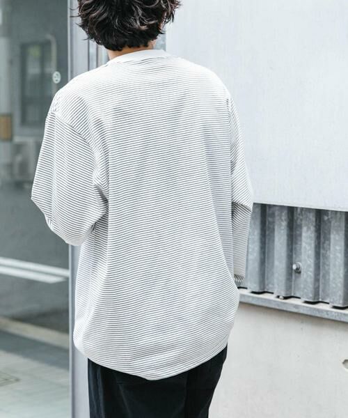 URBAN RESEARCH DOORS / アーバンリサーチ ドアーズ Tシャツ | FORK&SPOON プレーティングボーダーロングスリーブTシャツ | 詳細2
