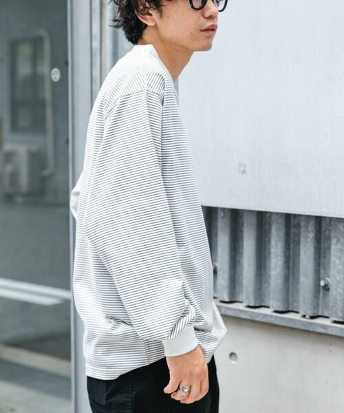 URBAN RESEARCH DOORS / アーバンリサーチ ドアーズ Tシャツ | FORK&SPOON プレーティングボーダーロングスリーブTシャツ | 詳細3