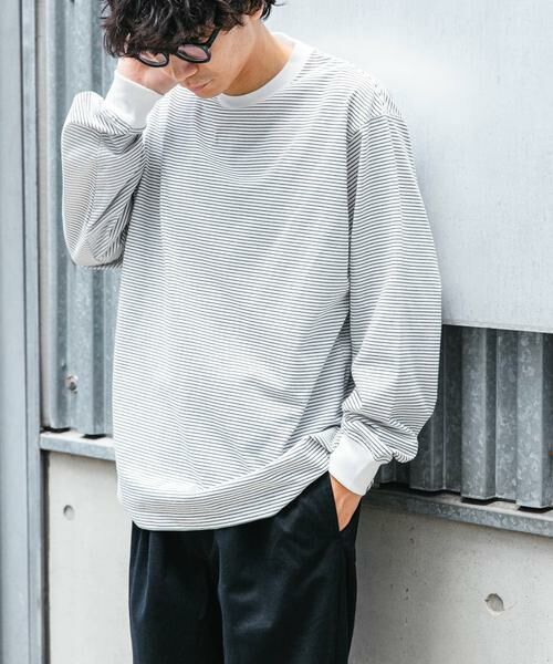 URBAN RESEARCH DOORS / アーバンリサーチ ドアーズ Tシャツ | FORK&SPOON プレーティングボーダーロングスリーブTシャツ | 詳細4