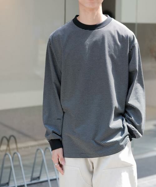 URBAN RESEARCH DOORS / アーバンリサーチ ドアーズ Tシャツ | FORK&SPOON プレーティングボーダーロングスリーブTシャツ | 詳細8