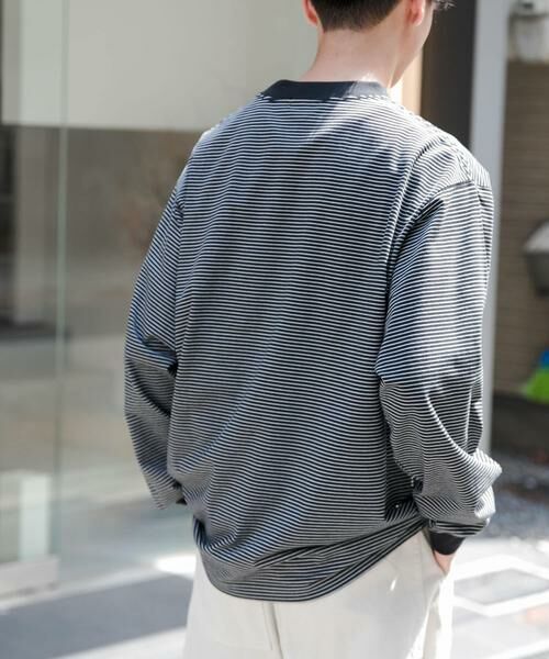 URBAN RESEARCH DOORS / アーバンリサーチ ドアーズ Tシャツ | FORK&SPOON プレーティングボーダーロングスリーブTシャツ | 詳細10