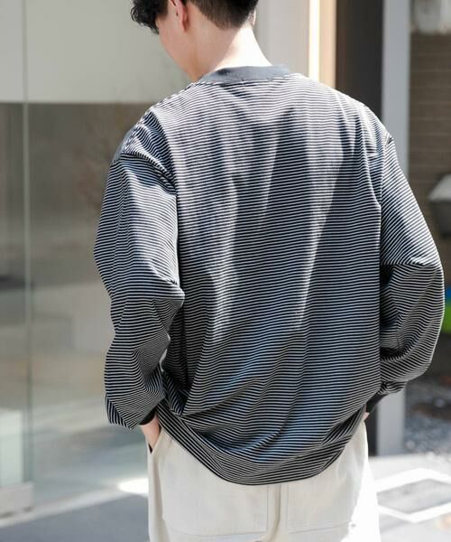 URBAN RESEARCH DOORS / アーバンリサーチ ドアーズ Tシャツ | FORK&SPOON プレーティングボーダーロングスリーブTシャツ | 詳細11