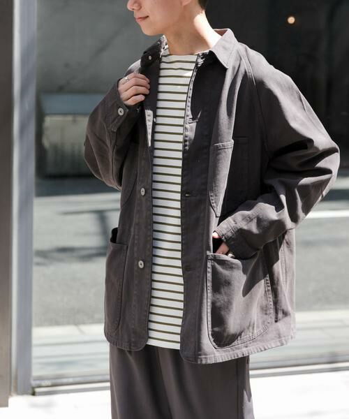 URBAN RESEARCH DOORS/アーバンリサーチ ドアーズ FORK & SPOON ガーメントダイツイルカバーオール チャコールグレー 5 URBAN RESEARCH DOORS/アーバンリサーチ ドアーズ FORK & SPOON ガーメントダイツイルカバーオール チャコールグレー 5