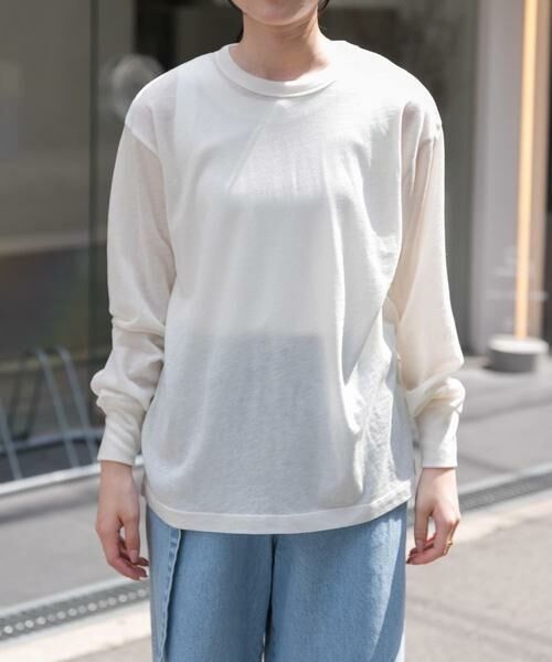 URBAN RESEARCH DOORS / アーバンリサーチ ドアーズ Tシャツ | FORK&SPOON　ウール混クルーネックカットソー | 詳細1