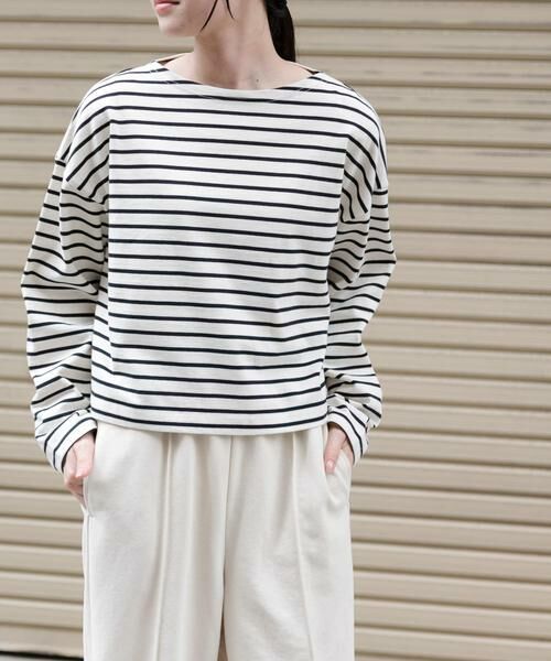 URBAN RESEARCH DOORS / アーバンリサーチ ドアーズ Tシャツ | FORK&SPOON　クロップドボートネックカットソー | 詳細1