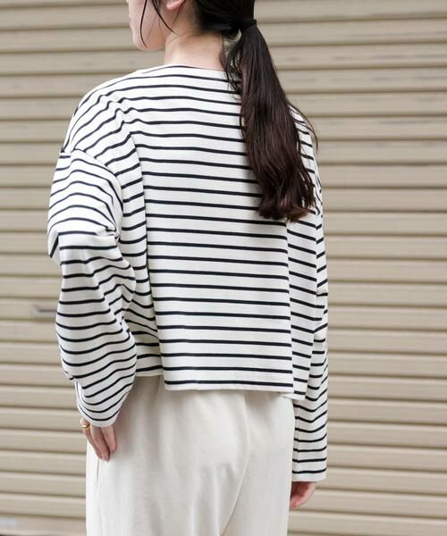 URBAN RESEARCH DOORS / アーバンリサーチ ドアーズ Tシャツ | FORK&SPOON　クロップドボートネックカットソー | 詳細3