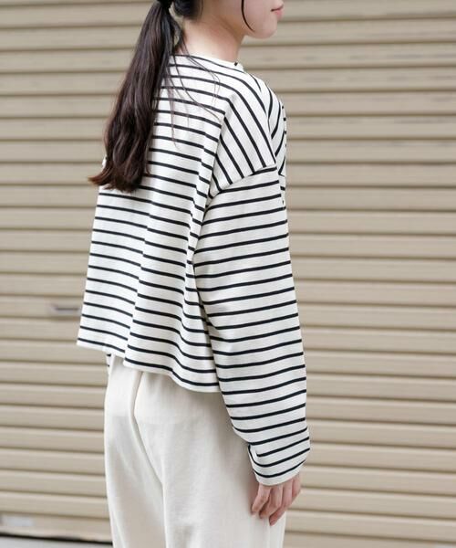 URBAN RESEARCH DOORS / アーバンリサーチ ドアーズ Tシャツ | FORK&SPOON　クロップドボートネックカットソー | 詳細4