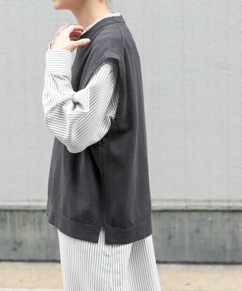 URBAN RESEARCH DOORS / アーバンリサーチ ドアーズ ベスト | FORK&SPOON　クルーネックニットベスト | 詳細1