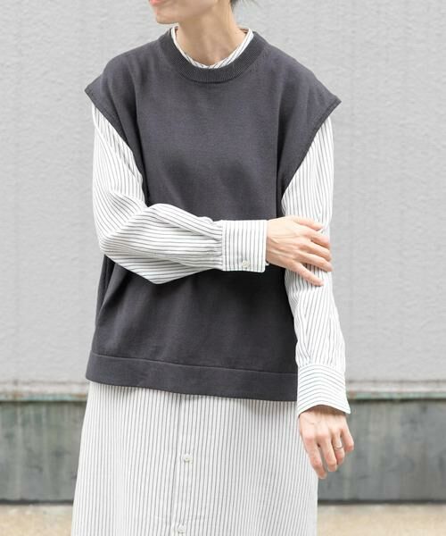 URBAN RESEARCH DOORS / アーバンリサーチ ドアーズ ベスト | FORK&SPOON　クルーネックニットベスト | 詳細4