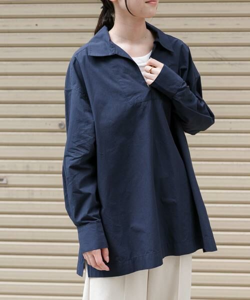 URBAN RESEARCH DOORS / アーバンリサーチ ドアーズ シャツ・ブラウス | FORK&SPOON　スキッパーロングシャツ | 詳細1