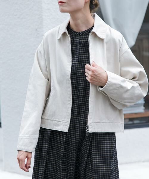 URBAN RESEARCH DOORS / アーバンリサーチ ドアーズ ブルゾン | FORK&SPOON　ガーメントダイツイルジップブルゾン | 詳細1