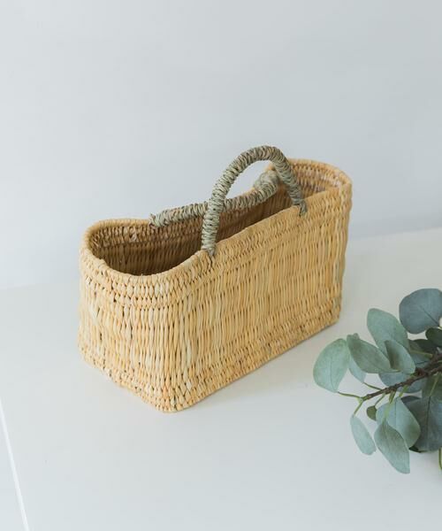URBAN RESEARCH DOORS / アーバンリサーチ ドアーズ インテリア・インテリア雑貨 | アフリカンスクエア　ストロー横長かごS | 詳細1