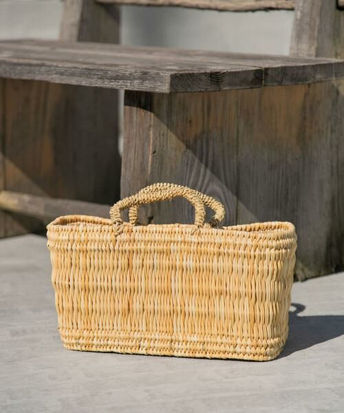 URBAN RESEARCH DOORS / アーバンリサーチ ドアーズ インテリア・インテリア雑貨 | アフリカンスクエア　ストロー横長かごS | 詳細4