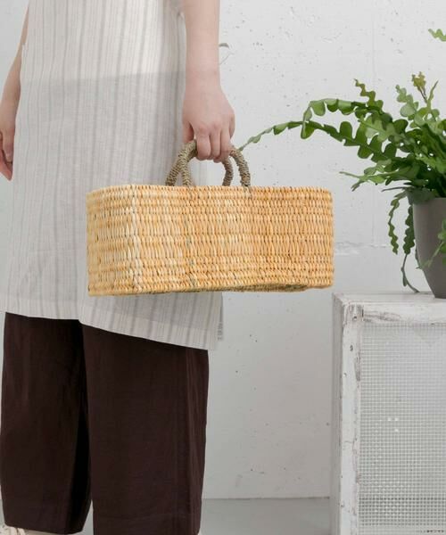 URBAN RESEARCH DOORS / アーバンリサーチ ドアーズ インテリア・インテリア雑貨 | アフリカンスクエア　ストロー横長かごM | 詳細7