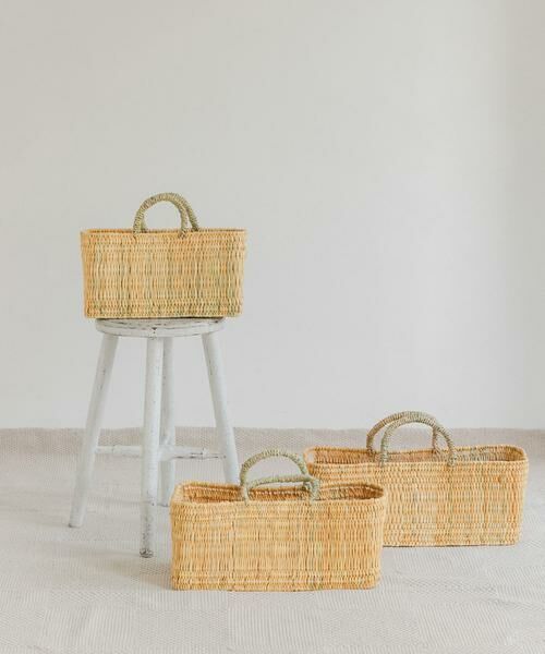 URBAN RESEARCH DOORS / アーバンリサーチ ドアーズ インテリア・インテリア雑貨 | アフリカンスクエア　ストロー横長かごM | 詳細8