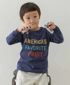 URBAN RESEARCH DOORS / アーバンリサーチ ドアーズ トップス | FRUIT OF THE LOOM　フロッキープリント長袖Tシャツ(KIDS)