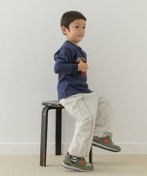 URBAN RESEARCH DOORS / アーバンリサーチ ドアーズ トップス | FRUIT OF THE LOOM　フロッキープリント長袖Tシャツ(KIDS) | 詳細1