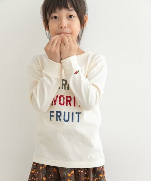 URBAN RESEARCH DOORS / アーバンリサーチ ドアーズ トップス | FRUIT OF THE LOOM　フロッキープリント長袖Tシャツ(KIDS) | 詳細10