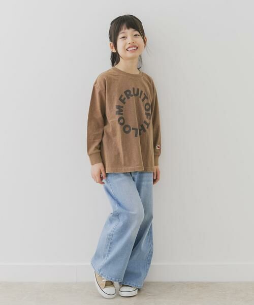 URBAN RESEARCH DOORS / アーバンリサーチ ドアーズ トップス | 『別注』FRUIT OF THE LOOM×DOORS　サークルロゴ長袖Tシャツ(KIDS) | 詳細1