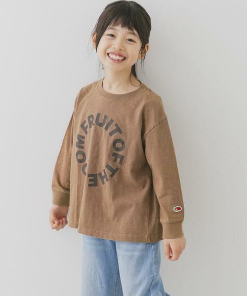 URBAN RESEARCH DOORS / アーバンリサーチ ドアーズ トップス | 『別注』FRUIT OF THE LOOM×DOORS　サークルロゴ長袖Tシャツ(KIDS) | 詳細4