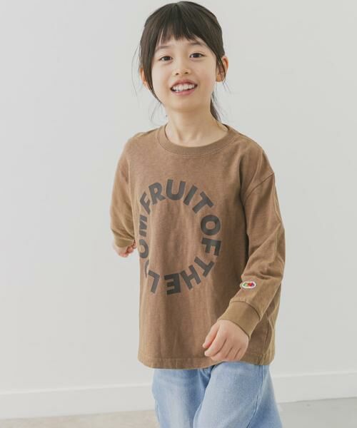 URBAN RESEARCH DOORS / アーバンリサーチ ドアーズ トップス | 『別注』FRUIT OF THE LOOM×DOORS　サークルロゴ長袖Tシャツ(KIDS) | 詳細5