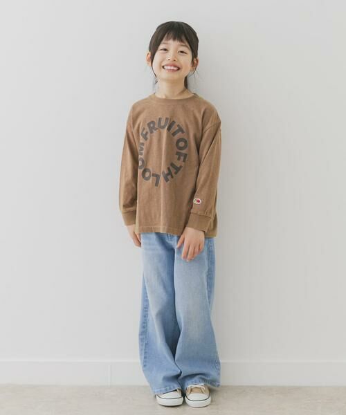 URBAN RESEARCH DOORS / アーバンリサーチ ドアーズ トップス | 『別注』FRUIT OF THE LOOM×DOORS　サークルロゴ長袖Tシャツ(KIDS) | 詳細7