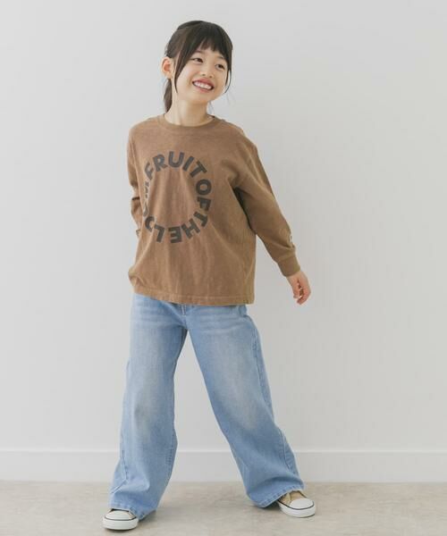 URBAN RESEARCH DOORS / アーバンリサーチ ドアーズ トップス | 『別注』FRUIT OF THE LOOM×DOORS　サークルロゴ長袖Tシャツ(KIDS) | 詳細8