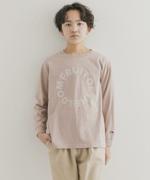 URBAN RESEARCH DOORS / アーバンリサーチ ドアーズ トップス | 『別注』FRUIT OF THE LOOM×DOORS　サークルロゴ長袖Tシャツ(KIDS) | 詳細23