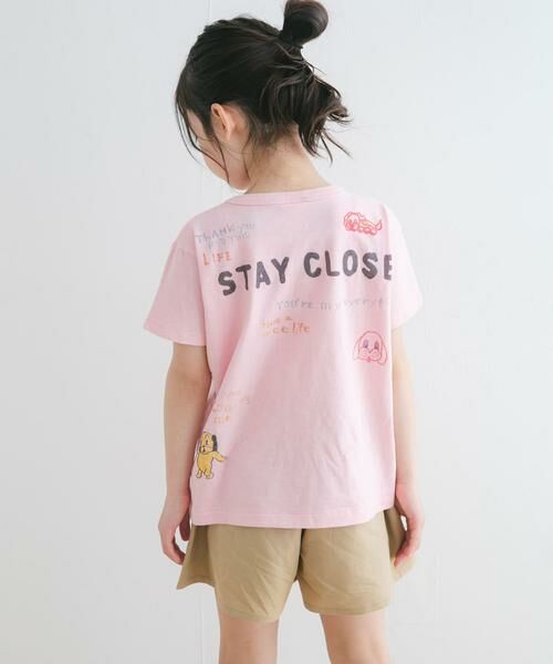 URBAN RESEARCH DOORS / アーバンリサーチ ドアーズ トップス | DENIM DUNGAREE テンジク ICE Tシャツ(KIDS)(ライトピンク)