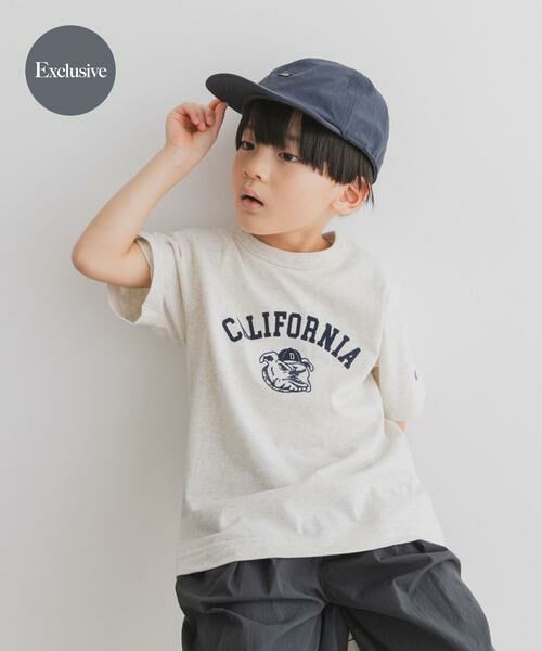 URBAN RESEARCH DOORS / アーバンリサーチ ドアーズ トップス | 『別注』Champion×DOORS　BULLDOG Tシャツ(KIDS)（アイボリー）