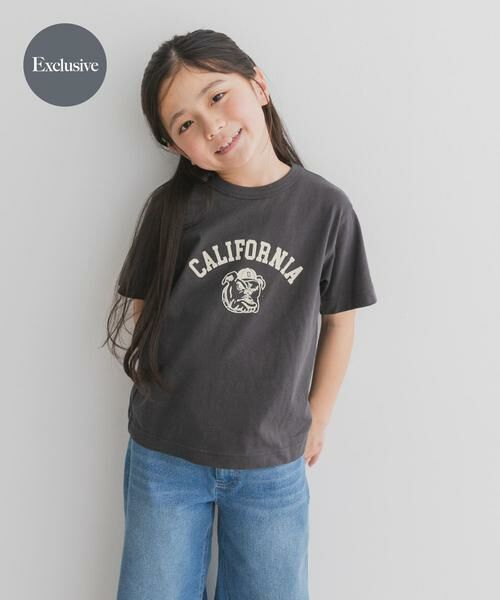 URBAN RESEARCH DOORS / アーバンリサーチ ドアーズ トップス | 『別注』Champion×DOORS　BULLDOG Tシャツ(KIDS)（ブラック系その他）