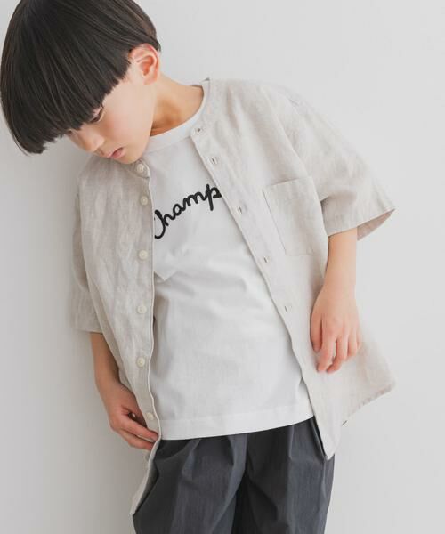 URBAN RESEARCH DOORS / アーバンリサーチ ドアーズ トップス | 『別注』Champion×DOOORS チェーンステッチロゴTシャツ(KIDS) | 詳細10