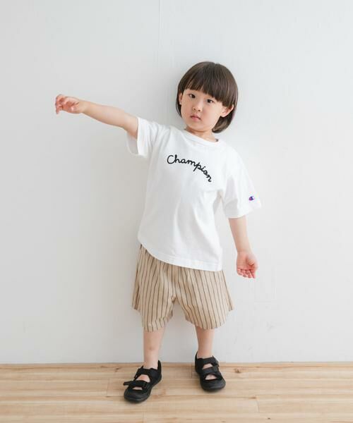 URBAN RESEARCH DOORS / アーバンリサーチ ドアーズ トップス | 『別注』Champion×DOOORS チェーンステッチロゴTシャツ(KIDS) | 詳細14