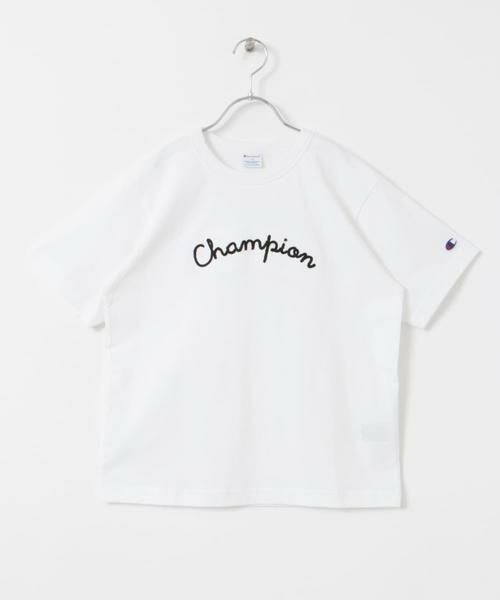 URBAN RESEARCH DOORS / アーバンリサーチ ドアーズ トップス | 『別注』Champion×DOOORS チェーンステッチロゴTシャツ(KIDS) | 詳細15