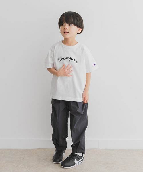 URBAN RESEARCH DOORS / アーバンリサーチ ドアーズ トップス | 『別注』Champion×DOOORS チェーンステッチロゴTシャツ(KIDS) | 詳細5