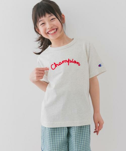 URBAN RESEARCH DOORS / アーバンリサーチ ドアーズ トップス | 『別注』Champion×DOOORS チェーンステッチロゴTシャツ(KIDS) | 詳細18