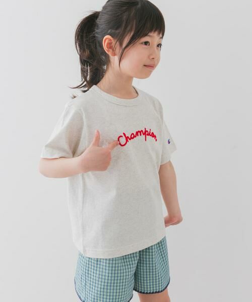 URBAN RESEARCH DOORS / アーバンリサーチ ドアーズ トップス | 『別注』Champion×DOOORS チェーンステッチロゴTシャツ(KIDS) | 詳細19