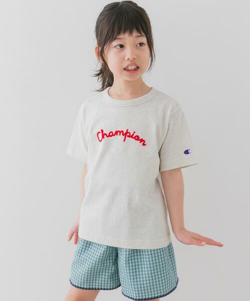 URBAN RESEARCH DOORS / アーバンリサーチ ドアーズ トップス | 『別注』Champion×DOOORS チェーンステッチロゴTシャツ(KIDS) | 詳細20