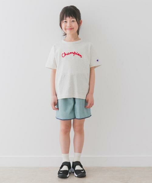URBAN RESEARCH DOORS / アーバンリサーチ ドアーズ トップス | 『別注』Champion×DOOORS チェーンステッチロゴTシャツ(KIDS) | 詳細21